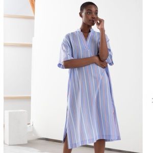 & other stories tunic dress in light blue